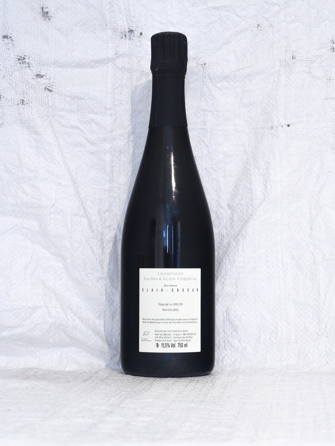 Clair Obscur Brut Nature 2021 0,75L Bio Wein von Salima & Alain Cordeuil