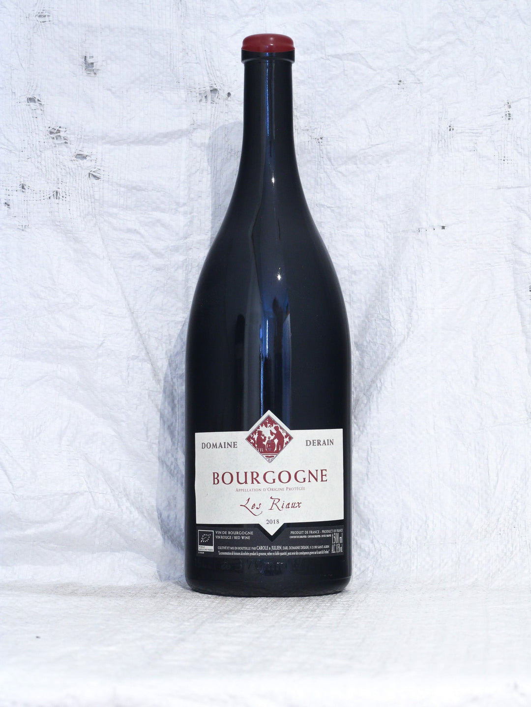 1,5 Liter Magnumflasche Les Riaux 2018 Domaine de Derain, französischer Naturwein Aligoté aus dem Burgund.