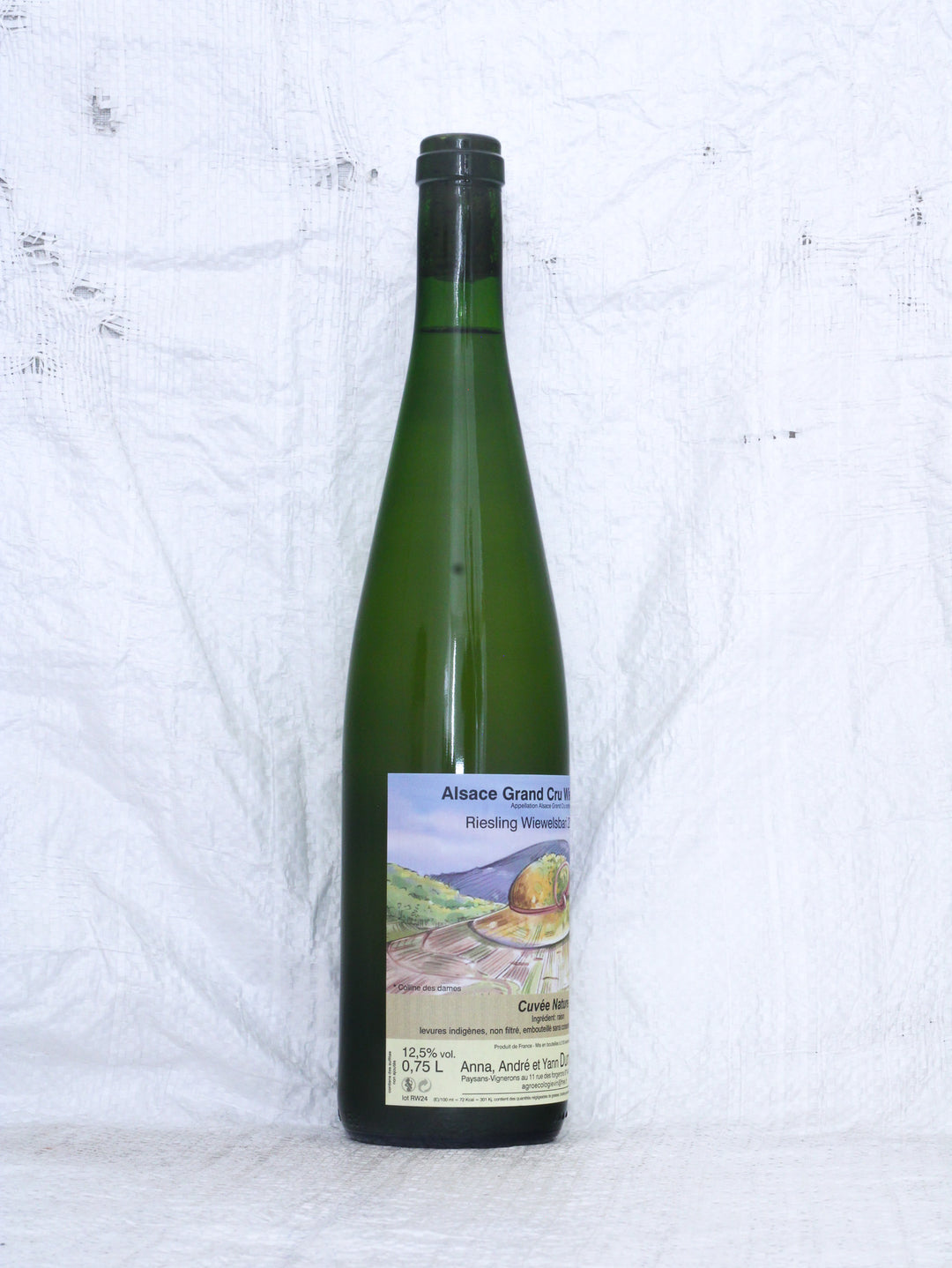 Durrmann Alsace Grand Cru Wiebelsberg 2024 Cuvee Nature Weinflasche 750ml seitlich