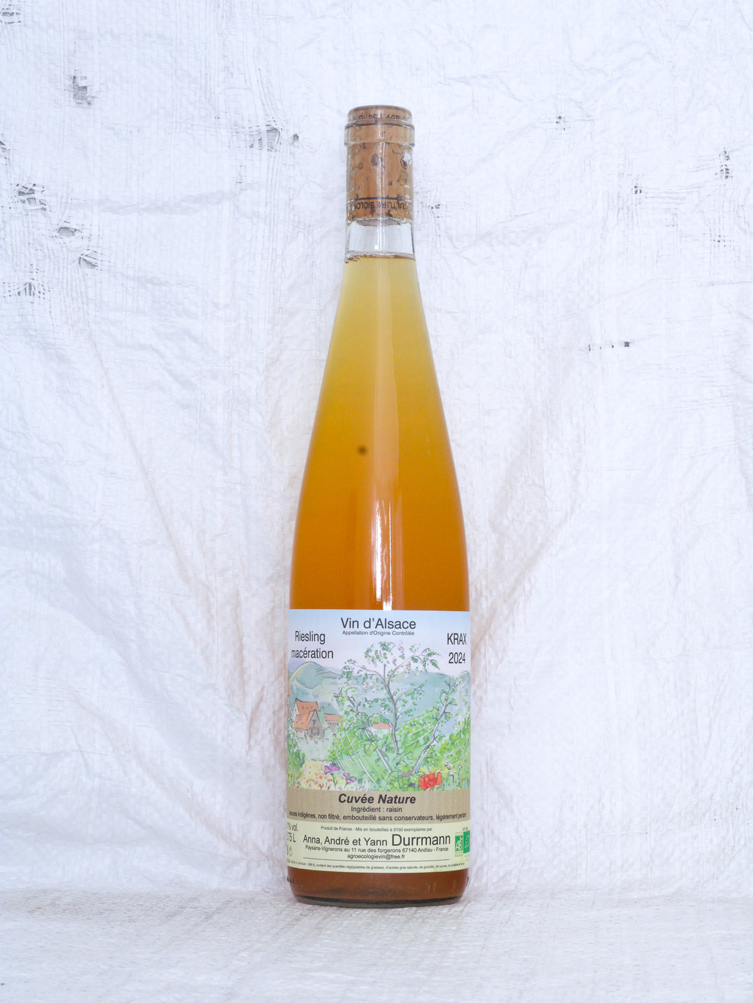 Durmann Vin DAlsace Riesling maceration KRAX 2024 Cuvee Nature