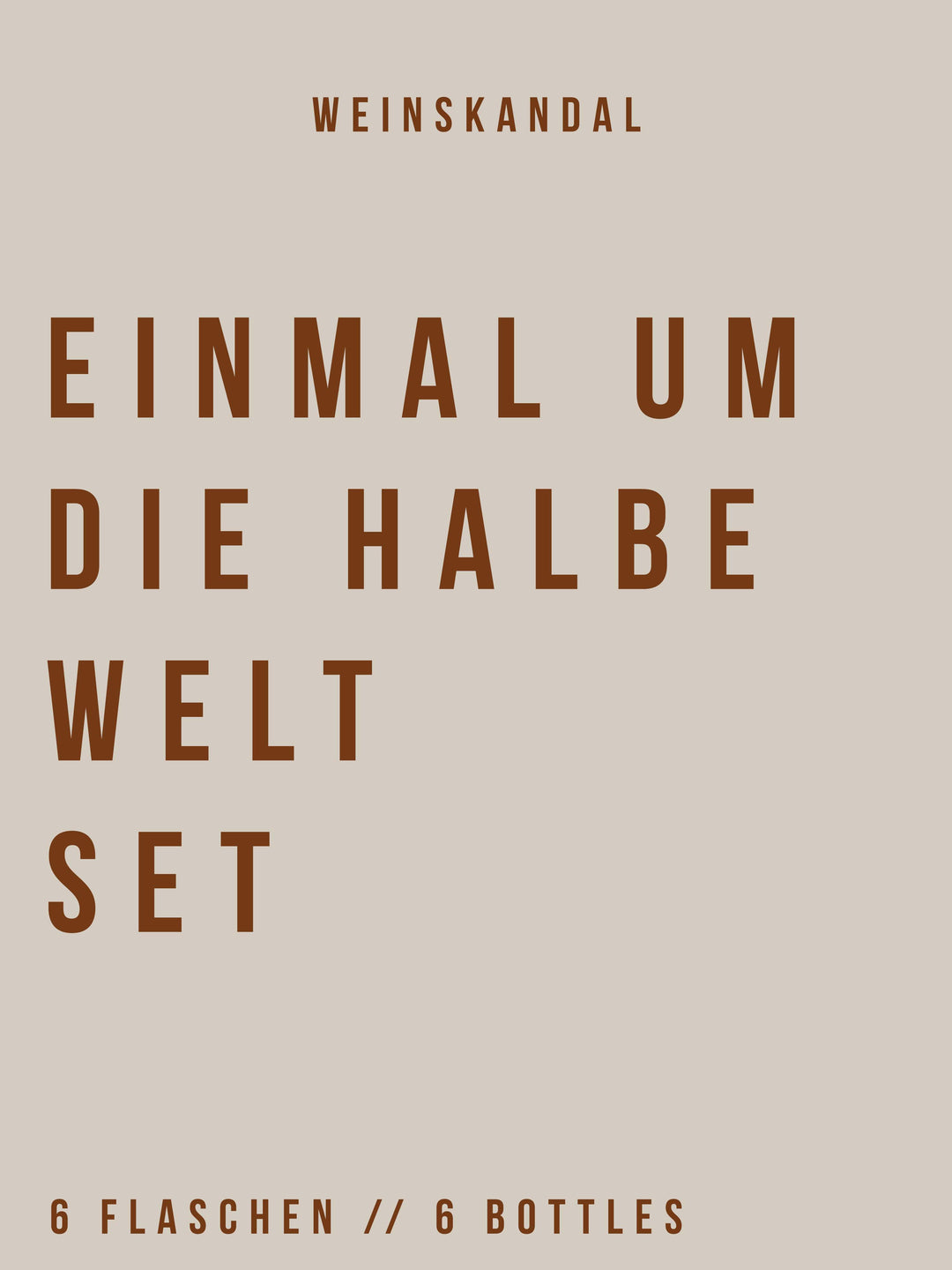 Wein Set Einmal um die halbe Welt mit 6 Flaschen Wein
