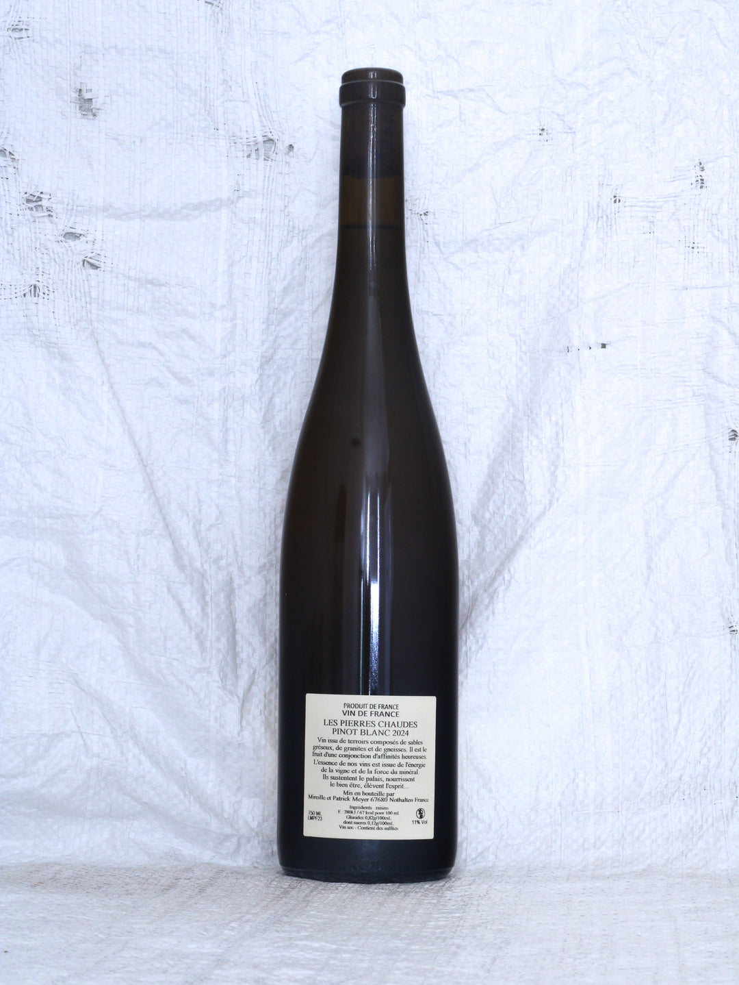 Patrick Meyer Pinot Blanc Les Pierres Chaudes 2024 Weinflasche Vin de France