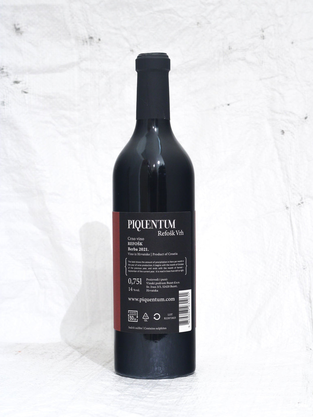 Refosk 2021 0,75L Wein von Piquentum