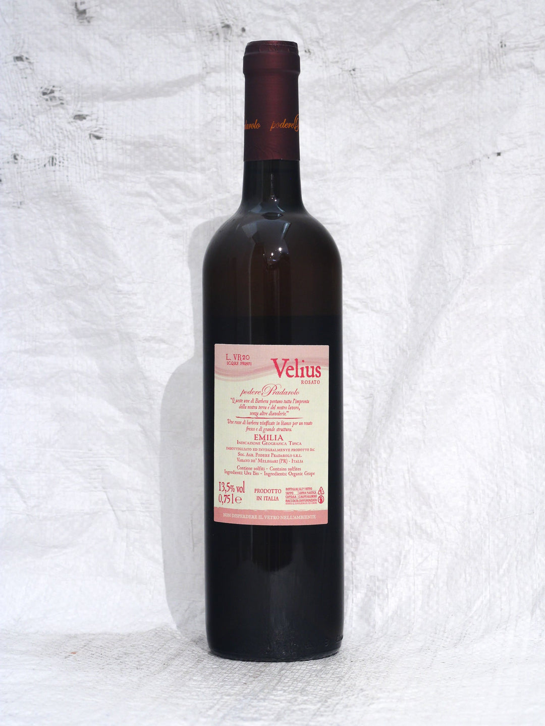 Velius Rosato 2020 0,75L  Wein von Podere Pradarolo