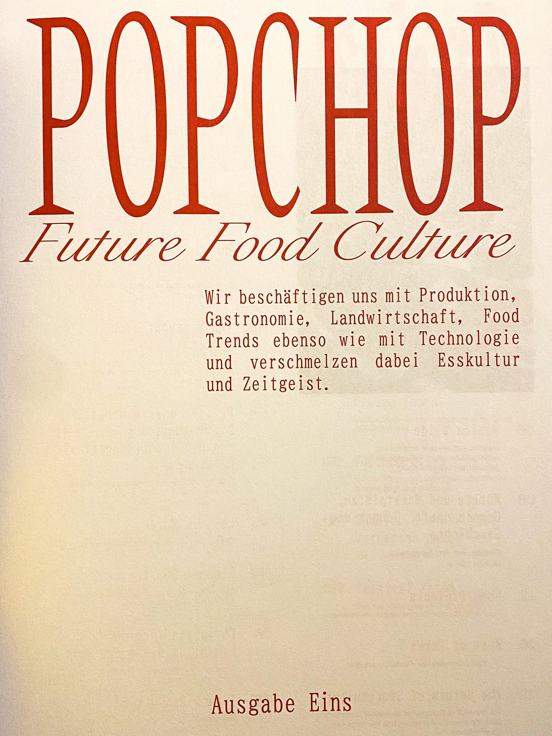 POPCHOP Ausgabe 1