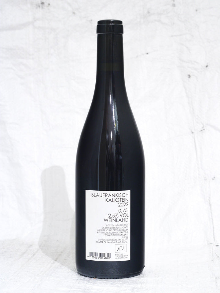 Blaufränkisch Kalkstein 2022 0,75L Bio Wein von Claus Preisinger