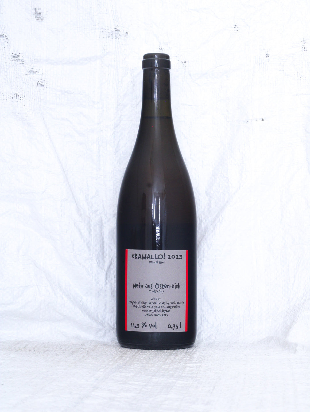 Projekt Wildtyp
Krawallo 2023 Orange Wein aus dem Burgenland