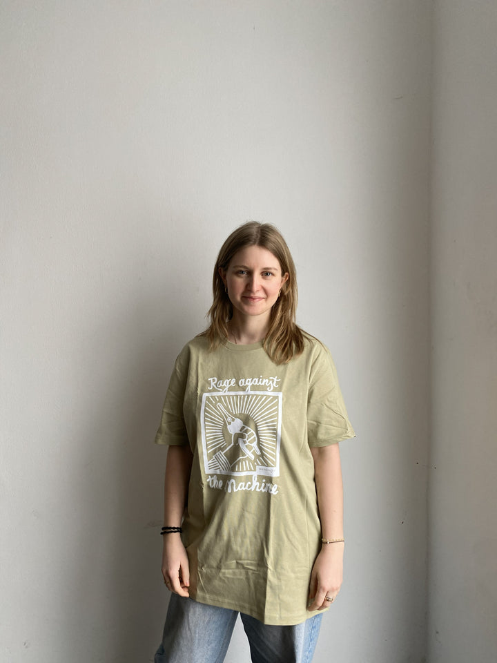 rage against the machine shirt sandbeige