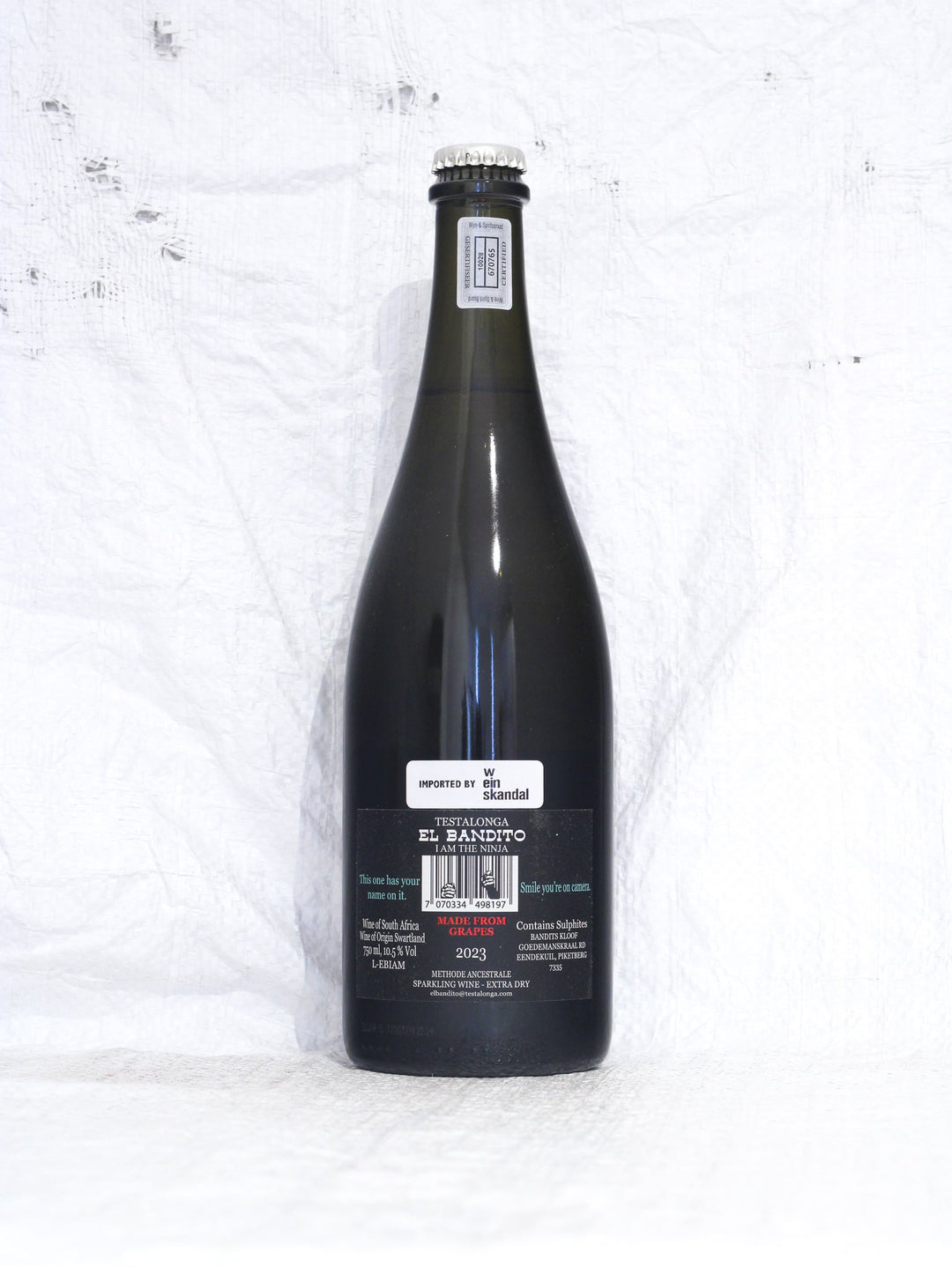 Testalonga I am the Ninja 2023 Pet Nat – Naturwein aus Chenin Blanc, aus dem Swartland in Südafrika