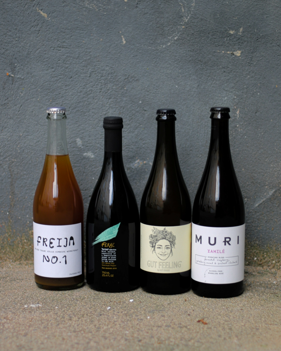 Weinskandal Alkohlfreie Getraenke im Online Shop Muri Drinks, Gut Feeling von Gut Oggau, Feral Drinks