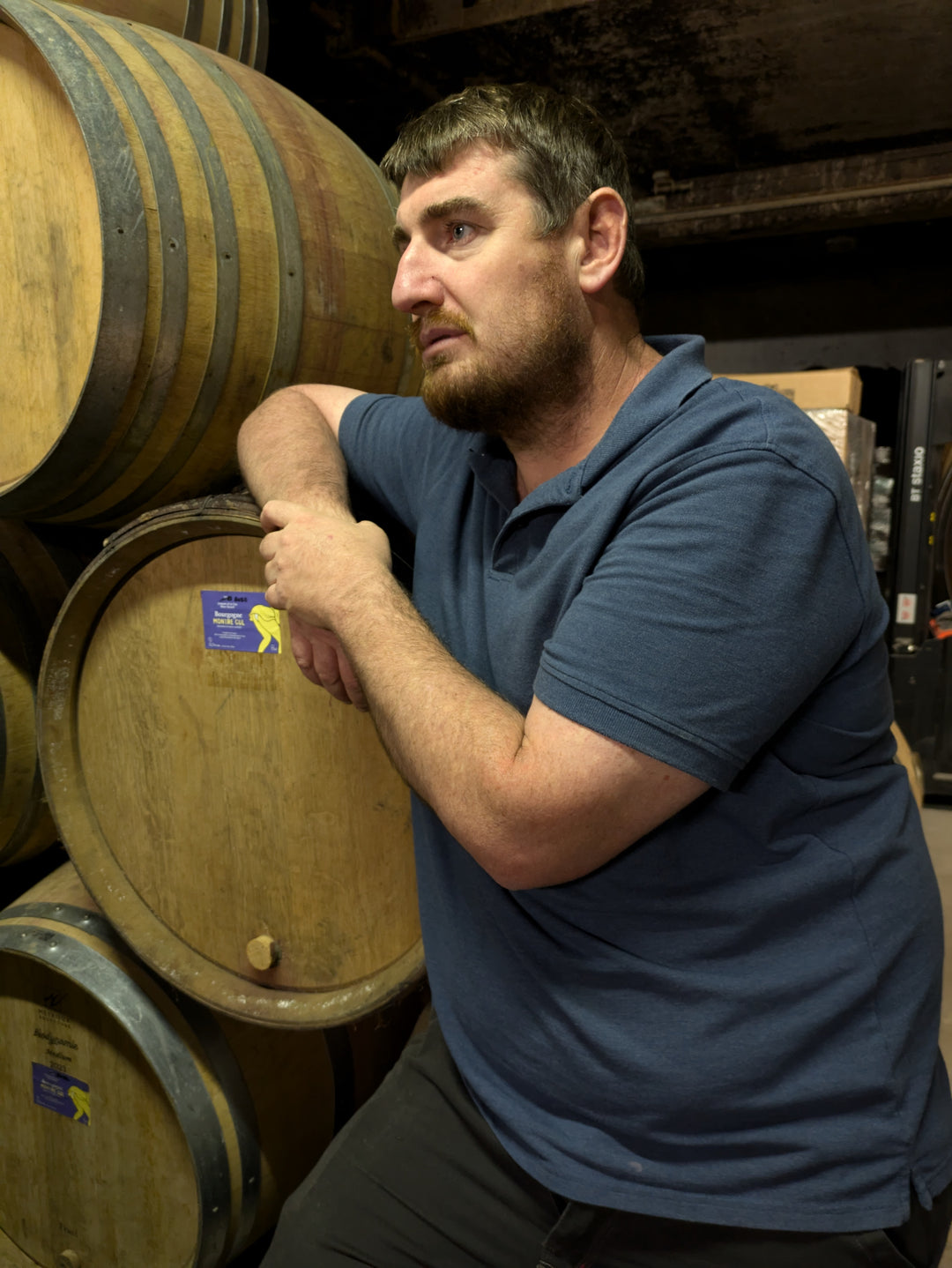 Winzer Marc Soyard von der Domaine de la Cras im Burgund in Frankreich