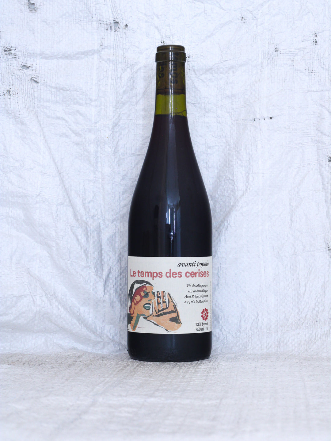 Avanti Popolo 2024 von Le Temps des Cerises Flasche Vorderetikett. Naturwein aus Südfrankreich von Axel Prüfer mit lebendiger Frucht, Frische und charaktervollem Ausdruck.
