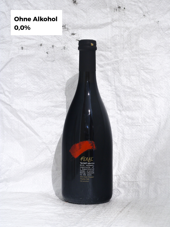 Feral Drinks N°3 alkoholfreier Bio-Drink – pfeffrige alkoholfreie Alternative mit Thymian und Eiche