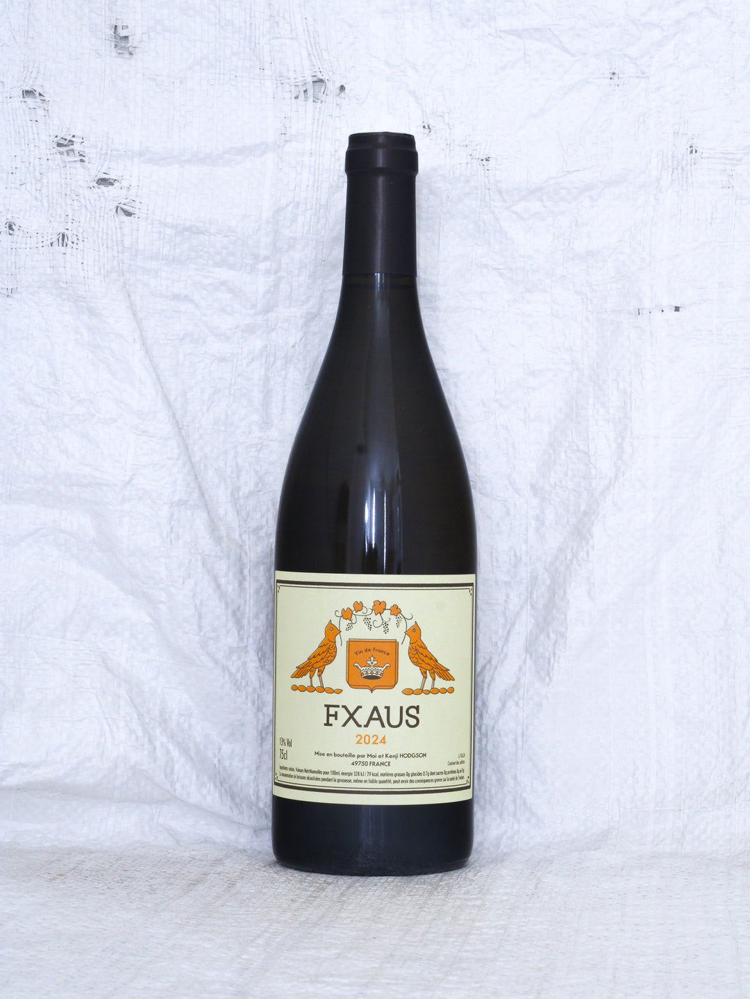 FXAUS 2024 von Mai & Kenji Hodgson – Bio Naturwein aus der Loire in Frankreich mit Etikett.
