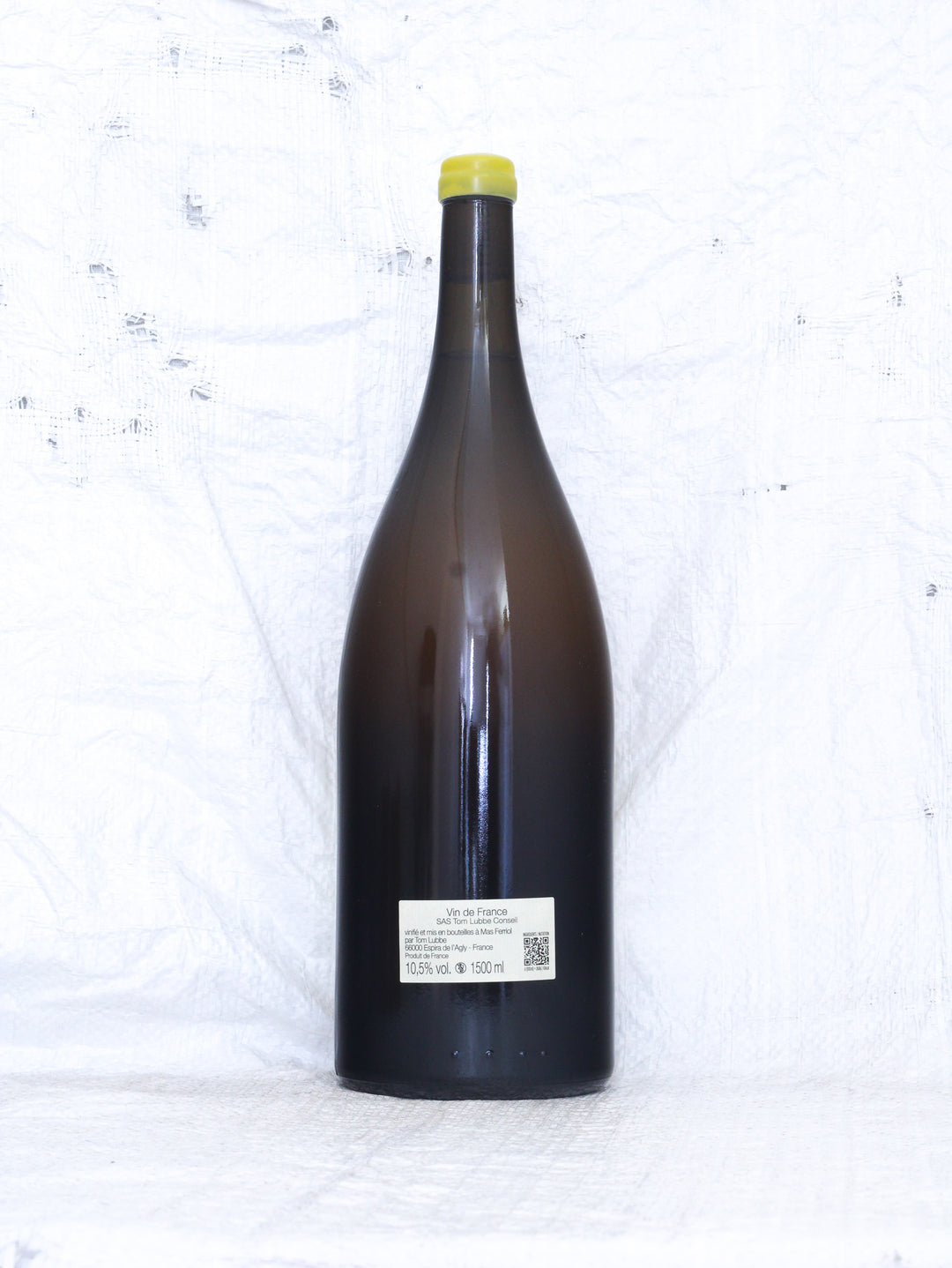 Rückseite der Matassa Olla Blanc 2025 Magnum 1,5L mit Etikett und Informationen zum biodynamischen Orange Wine