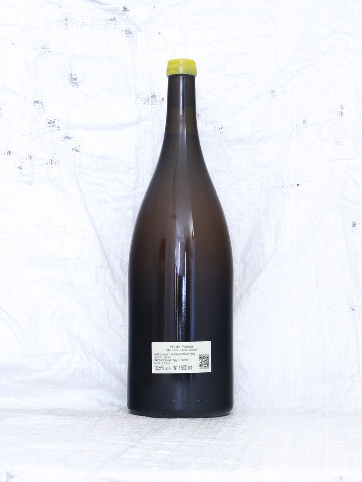 Rückseite der Matassa Olla Blanc 2025 Magnum 1,5L mit Etikett und Informationen zum biodynamischen Orange Wine