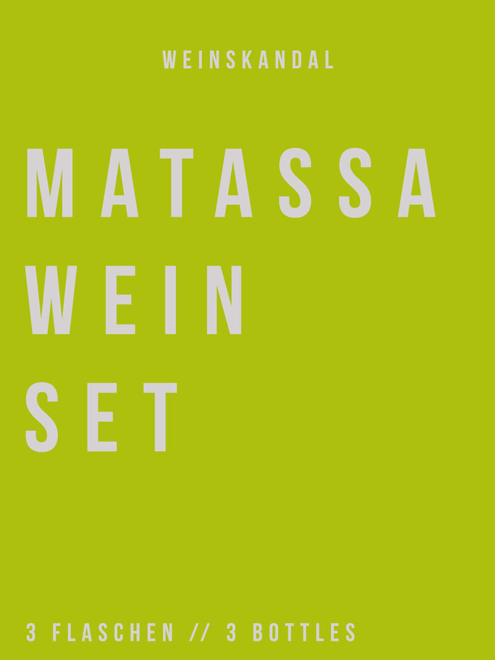 Matassa Wein Set von weinskandal.at. Ein kuratiertes Naturwein-Paket mit drei Flaschen von Tom Lubbe aus Südfrankreich (Roussillon). Enthält lebendige Weiß-, Orange- und Rotweine, unfiltriert und ohne Schwefelzusatz.