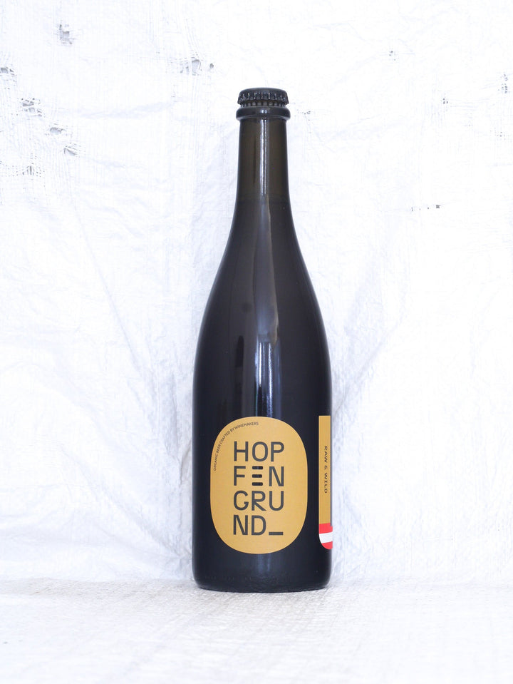 Raw Wild Bio Bier von Hopfengrund Flasche vorne