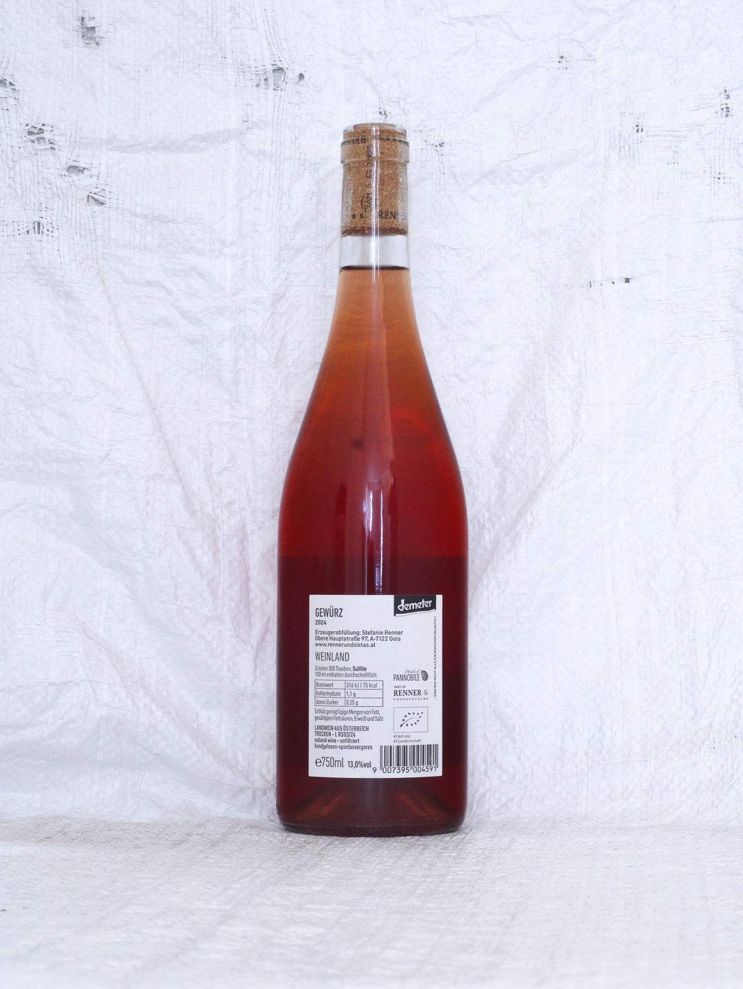 Gewürz 2024 Bio Wein von den rennersistas Flasche Backabel