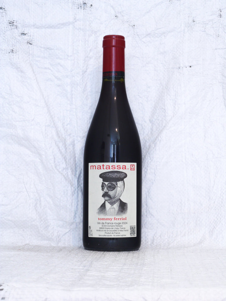 Tommy Ferriol 2024 Rotwein von Matassa, Frontansicht der Naturweinflasche aus dem Roussillon bei Weinskandal