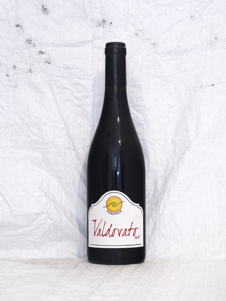 Valdovato 2018 Nebbiolo von Cascina Fornace, Frontansicht der Roero-Naturweinflasche aus Piemont bei Weinskandal

