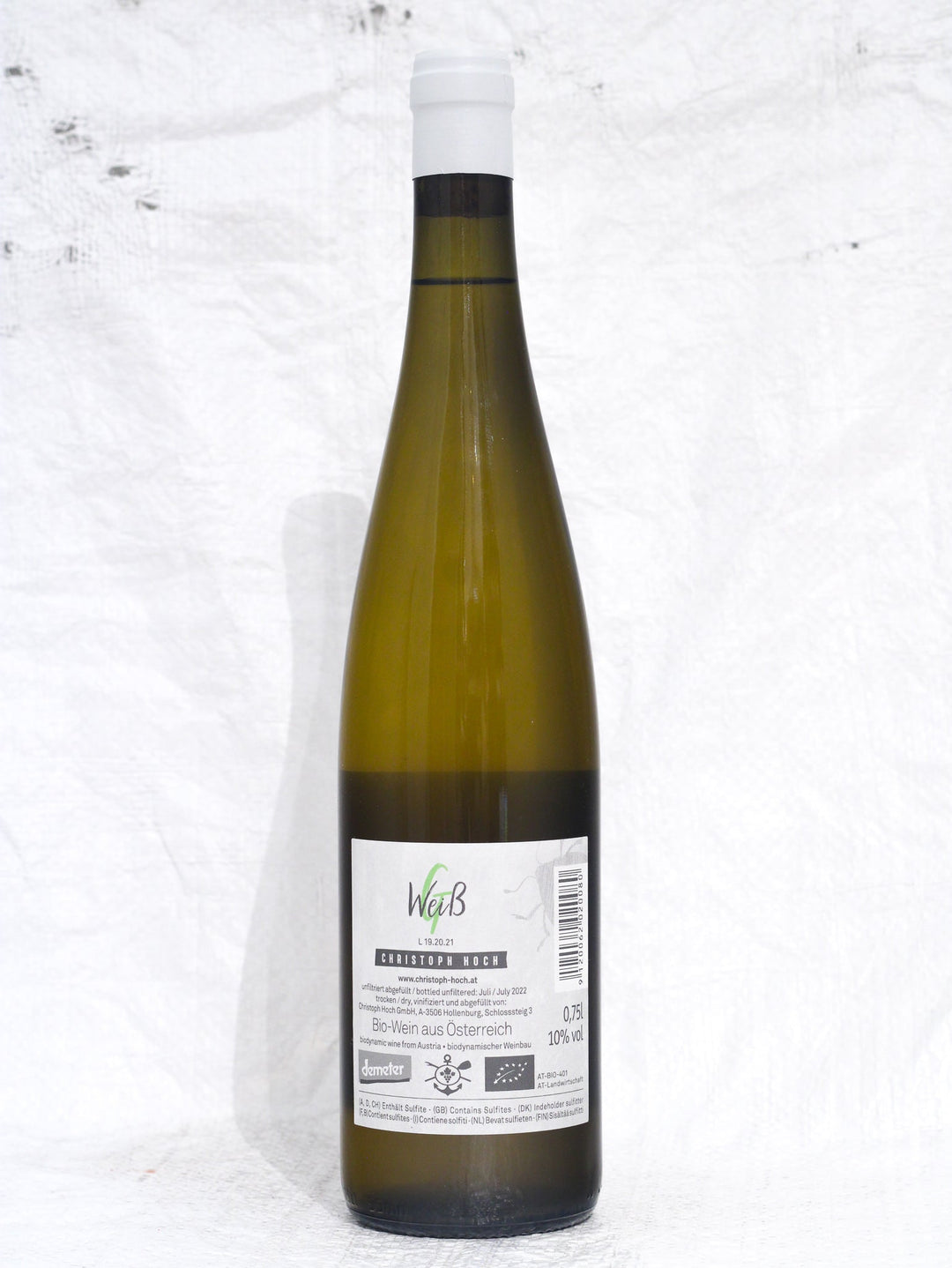 Weiß Grüner Veltliner N.V. 0,75L Bio Wein von Christoph Hoch