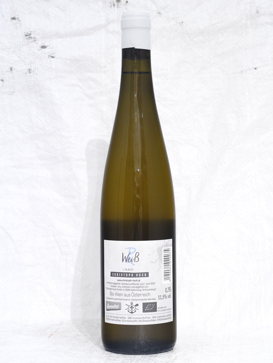 Weiß Riesling N.V. 0,75L Bio Wein von Christoph Hoch