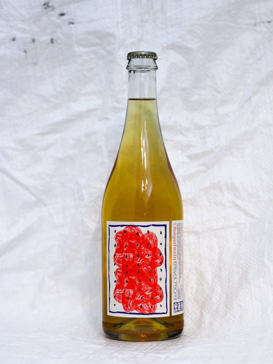 Vorderansicht der Flasche Luka Zeichmann (Joiseph) Obstperlwein Bio. Ein prickelnder Cider aus Äpfeln, Quitten und Birnen, biologisch zertifiziert, aus dem Burgenland.